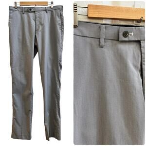 Uniqlo Men’s Micro Houndstooth Print Straight Leg Trouser Pant Tag Size 34x34